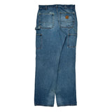 Carhartt Double Knee Carpenter Jeans - 32W 34L Blue Cotton