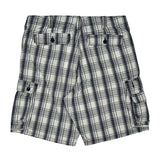 Lee Checked Cargo Shorts - 34W 10L Black Cotton
