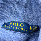Polo By Ralph Lauren 1/4 Zip - Large Blue Cotton