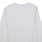 TOMMY JEANS Mens Grey Cotton Blend Crew Neck M Sweatshirt Logo Print Casual