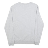 TOMMY JEANS Mens Grey Cotton Blend Crew Neck M Sweatshirt Logo Print Casual