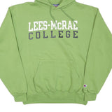 CHAMPION Mens Green Lees-McRae College Pullover Hoodie L Cotton Blend Casual