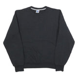 RUSSELL ATHLETIC Mens Black Cotton Blend Crew Neck Sweatshirt S Casual Basic
