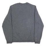 REEBOK Mens Grey Cotton Blend Crew Neck L Sweatshirt Casual Sportswear