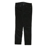 CALVIN KLEIN Womens Cotton Blend Black Slim Tapered Trousers W31 L29 Stylish