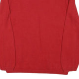 NAUTICA Mens Red Pullover Plain Crew Neck Basic Knit Jumper Size S Cotton Blend