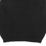 CALVIN KLEIN Mens Black Plain V Neck Basic Knit XL Wool Blend Jumper
