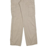 STR Womens Regular Beige Cargo Trousers Cotton Blend W28 L32 Casual Zip