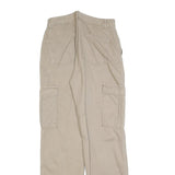 STR Womens Regular Beige Cargo Trousers Cotton Blend W28 L32 Casual Zip
