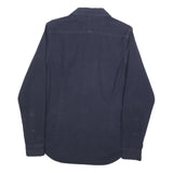 G-STAR Mens Blue Plain Shirt M Cotton Blend Button Long Sleeve Casual