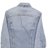 LEVI'S Womens Blue Denim Cotton Button Jacket M Classic Fit Casual Outerwear