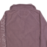 Calvin Klein Womens Purple Performance Zip Jacket L Polyester Plain Casual
