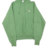 CHAMPION REVERSE WEAVE Mens Green Pullover Hoodie S Classic Cotton Blend Comfort