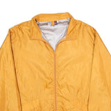 US BASIC Mens Yellow Nylon Zip Jacket M Plain Lightweight Casual Windbreaker