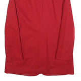 Womens Red Classic Jacket UK 10 Polyester Blend Button Plain Elegant Buttoned