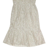 LAUREN RALPH LAUREN Womens Cream Lace Fit & Flare Woven Dress UK 6 V-Neck Short