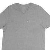 LEVI'S Mens Grey Pocket T-Shirt L Short Sleeve V-Neck Casual Cotton Tee