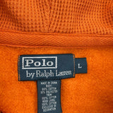Polo By Ralph Lauren Hoodie - Large Orange Cotton