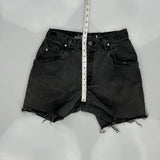 Silver Tab Levis Baggy Denim Shorts - 28W UK 10 Black Cotton