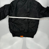 Alpha Industries Bomber Jacket - Medium Black Nylon