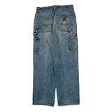 Carhartt Double Knee Carpenter Jeans - 30W 30L Light Wash Cotton