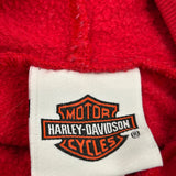 Age 5-6 Daytona Harley Davidson Graphic Hoodie - XS Red Cotton