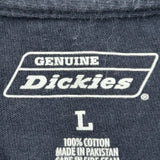 Dickies T-Shirt - Large Blue Cotton
