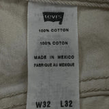 Low Levis Boot Cut Jeans - 30W UK 10 Cream Cotton