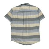 Tommy Hilfiger Striped Short Sleeve Shirt - XL Blue Cotton