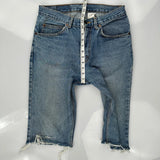 Levis Denim Shorts - 32W 11L Blue Cotton