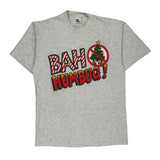 Christmas Fun Tees Single Stitch T-Shirt - Large Grey Cotton