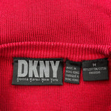 Dkny Striped Sweater - Medium Navy Cotton