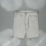 511 Levis Denim Shorts - 34W 10L White Cotton