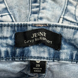 True Religion Mini Denim Shorts - 29W UK 10 Light Wash Denim