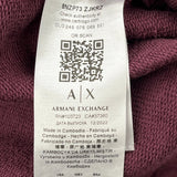 Armani Exchange Joggers - Large Burgundy Cotton Blend
