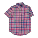 Age 10-12 Ralph Lauren Checked Short Sleeve Shirt - Medium Multicoloured Cotton