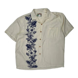 Paradise Found Floral Hawaiian Shirt - XL Blue Viscose