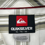 Quiksilver Checked Short Sleeve Shirt - XL Green Cotton