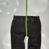 505 Levis Cord Trousers - 38″ Waist Black Cotton Blend