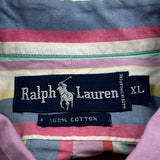 Ralph Lauren Striped Shirt - XL Multicoloured Cotton