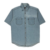 Vintage Levis Denim Shirt - Large Light Wash Cotton