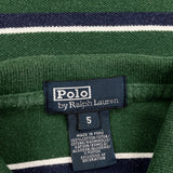 Age 4 Polo By Ralph Lauren Striped Polo Shirt - Small Green Cotton