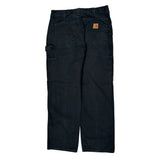 Dungaree Fit Carhartt Carpenter Trousers - 32W 30L Black Cotton