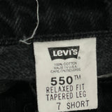 550 Levis Jeans - 28W UK 8 Black Cotton