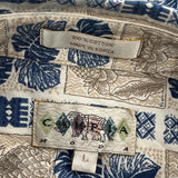 Campia Hawaiian Shirt - Large Beige Cotton