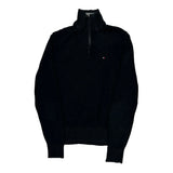 Tommy Hilfiger 1/4 Zip - Small Black Cotton