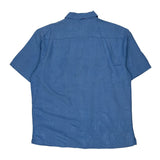 Havana Jack''S Cafe Hawaiian Shirt - Large Blue Silk