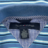 Tommy Hilfiger Striped Polo Shirt - XL Blue Cotton
