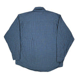Wrangler Checked Shirt - Large Blue Cotton