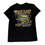 Harley Davidson Graphic T-Shirt - Medium Black Cotton